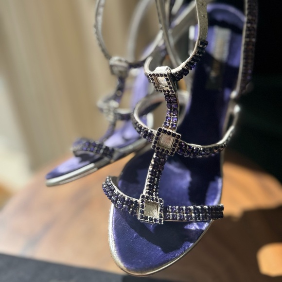 Roberto Cavalli Swarovski Crystal Jeweled purple - Picture 2 of 9